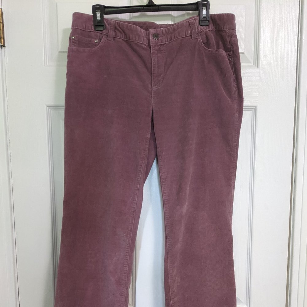 Liz Claiborne Purple Corduroy Women's Pants size 14